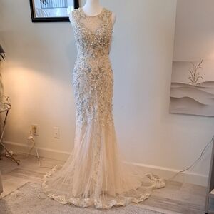 GLS Collective Silver and Cream Wedding Dress